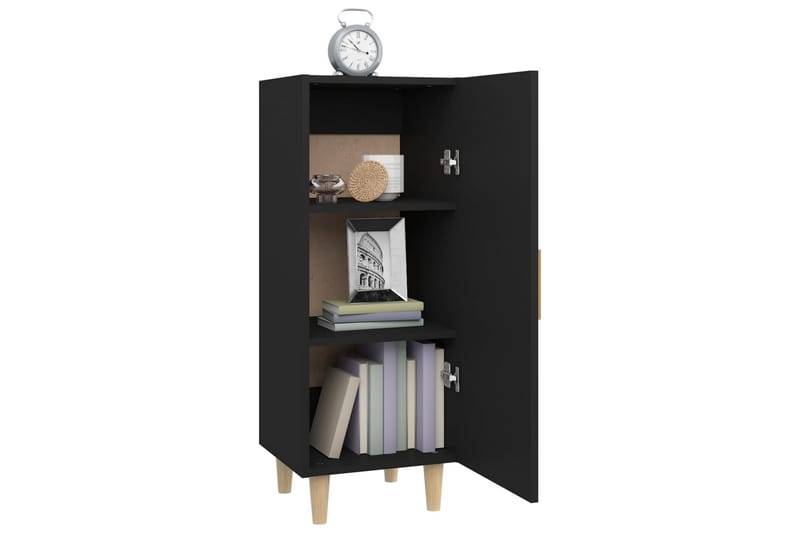beBasic Skjenk svart 34,5x34x90 cm konstruert tre - Svart - Oppbevaring - Oppbevaringsmøbler - Sideboard & skjenker