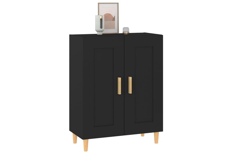 beBasic Skjenk svart 69,5x34x90 cm konstruert tre - Svart - Oppbevaring - Oppbevaringsmøbler - Sideboard & skjenker
