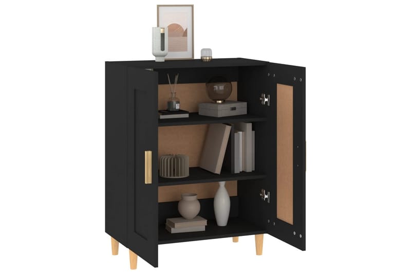 beBasic Skjenk svart 69,5x34x90 cm konstruert tre - Svart - Oppbevaring - Oppbevaringsmøbler - Sideboard & skjenker