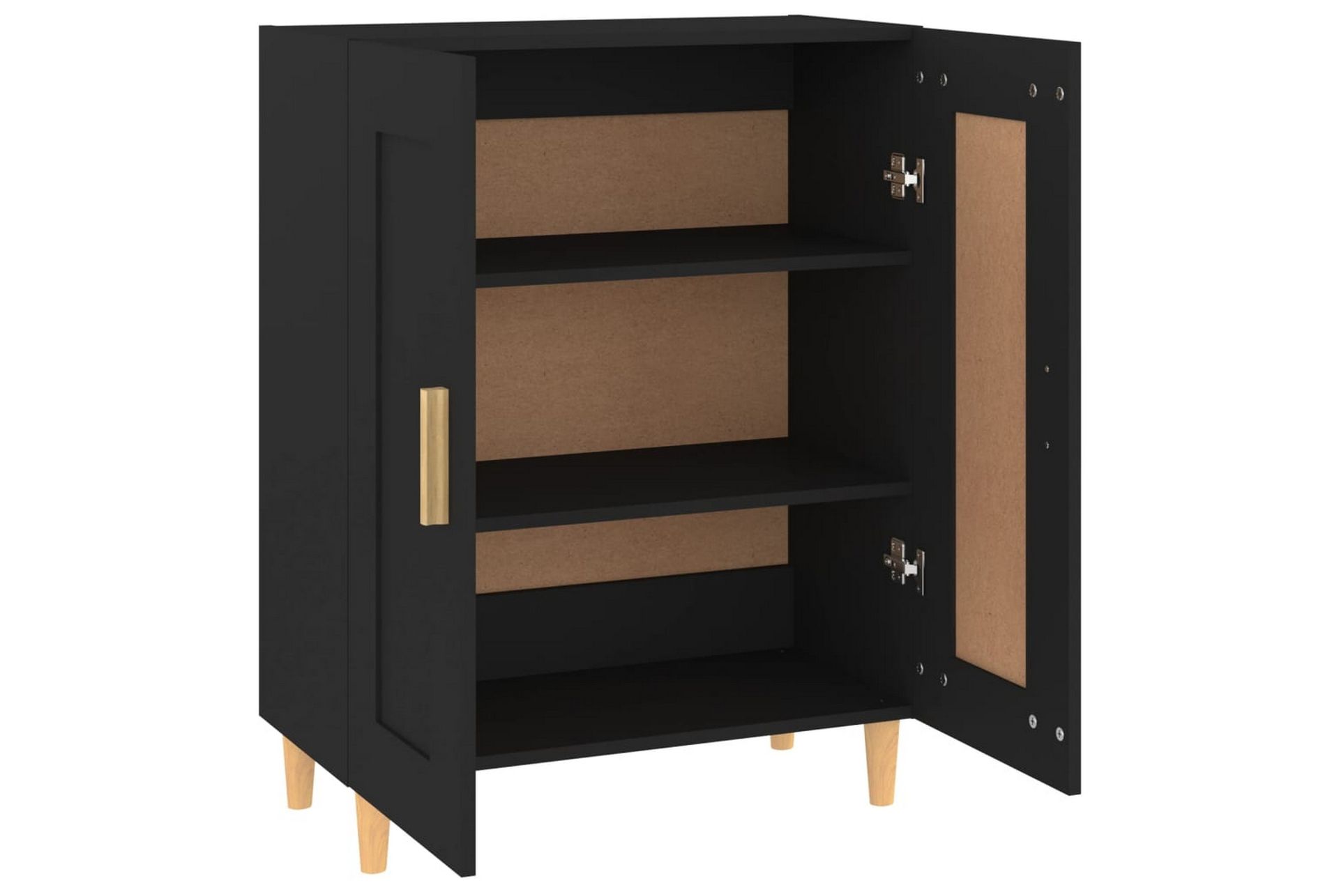 beBasic Skjenk svart 69,5x34x90 cm konstruert tre - Svart - Oppbevaring - Oppbevaringsmøbler - Sideboard & skjenker