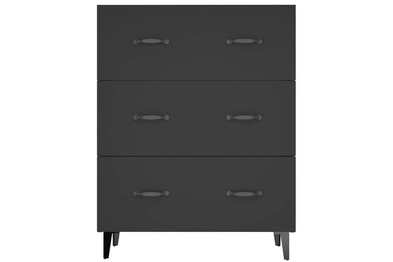 beBasic Skjenk svart 69,5x34x90 cm konstruert tre - Svart - Oppbevaring - Oppbevaringsmøbler - Sideboard & skjenker