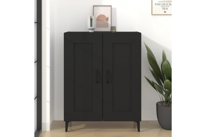 beBasic Skjenk svart 69,5x34x90 cm konstruert tre - Svart - Oppbevaring - Oppbevaringsmøbler - Sideboard & skjenker