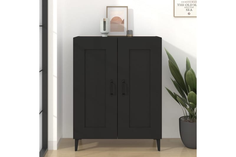 beBasic Skjenk svart 69,5x34x90 cm konstruert tre - Svart - Sideboard & skjenker