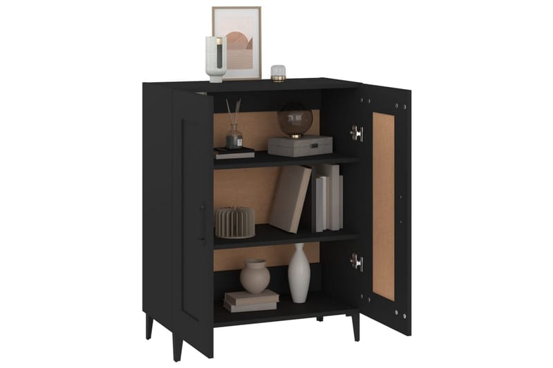 beBasic Skjenk svart 69,5x34x90 cm konstruert tre - Svart - Oppbevaring - Oppbevaringsmøbler - Sideboard & skjenker