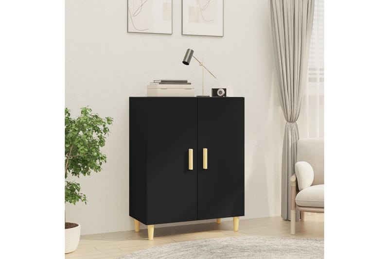 beBasic Skjenk svart 70x34x90 cm konstruert tre - Svart - Oppbevaring - Oppbevaringsmøbler - Sideboard & skjenker