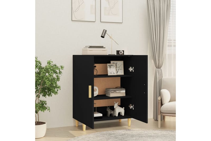 beBasic Skjenk svart 70x34x90 cm konstruert tre - Svart - Oppbevaring - Oppbevaringsmøbler - Sideboard & skjenker