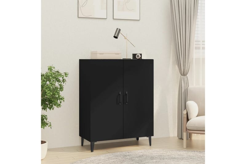 beBasic Skjenk svart 70x34x90 cm konstruert tre - Svart - Oppbevaring - Oppbevaringsmøbler - Sideboard & skjenker