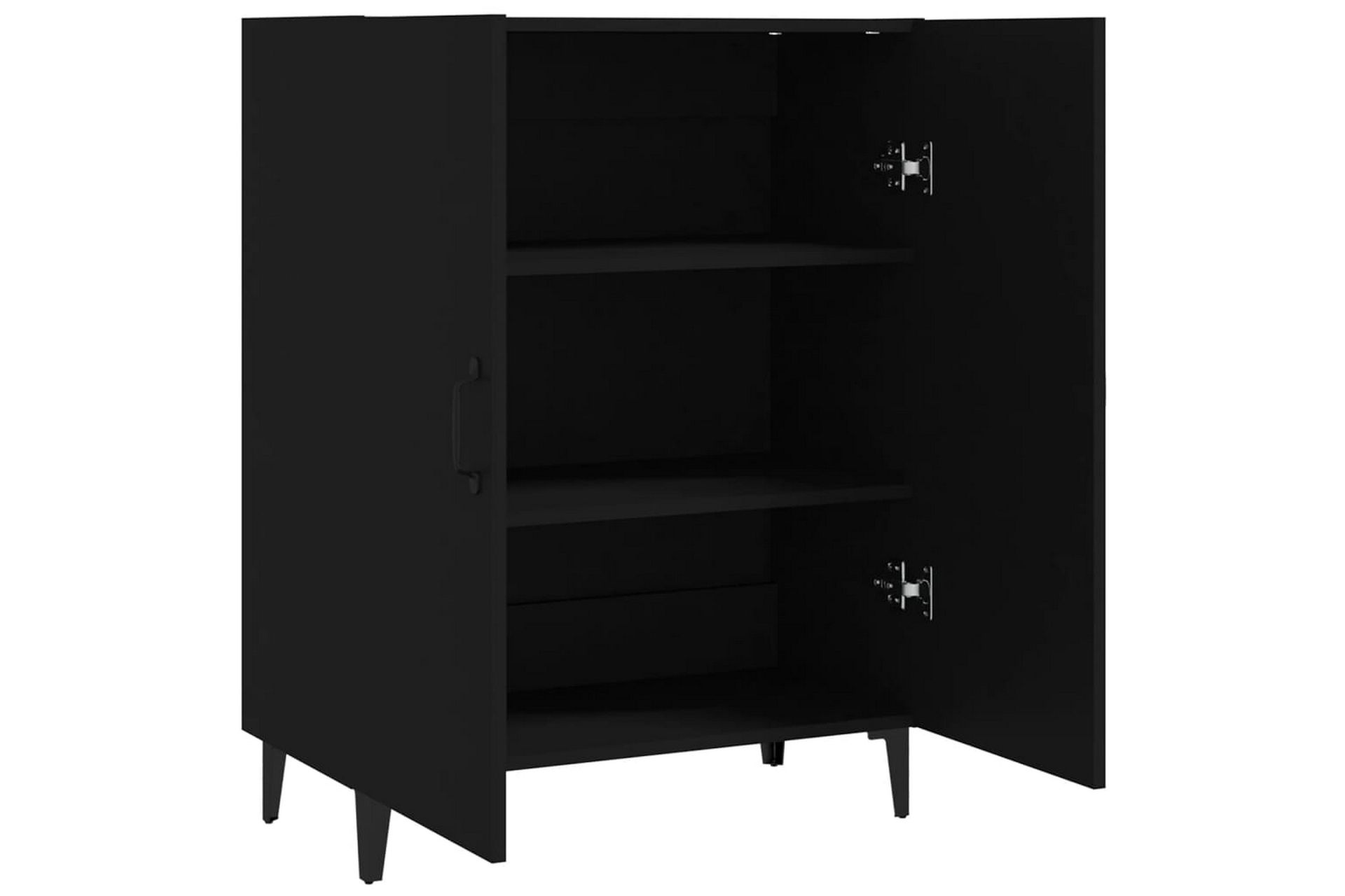 beBasic Skjenk svart 70x34x90 cm konstruert tre - Svart - Oppbevaring - Oppbevaringsmøbler - Sideboard & skjenker