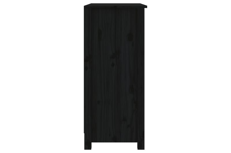 beBasic Skjenk svart 70x35x80 cm heltre furu - Svart - Sideboard & skjenker