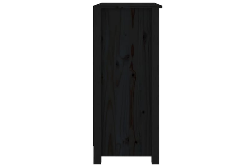 beBasic Skjenk svart 70x35x80 cm heltre furu - Svart - Oppbevaring - Oppbevaringsmøbler - Sideboard & skjenker