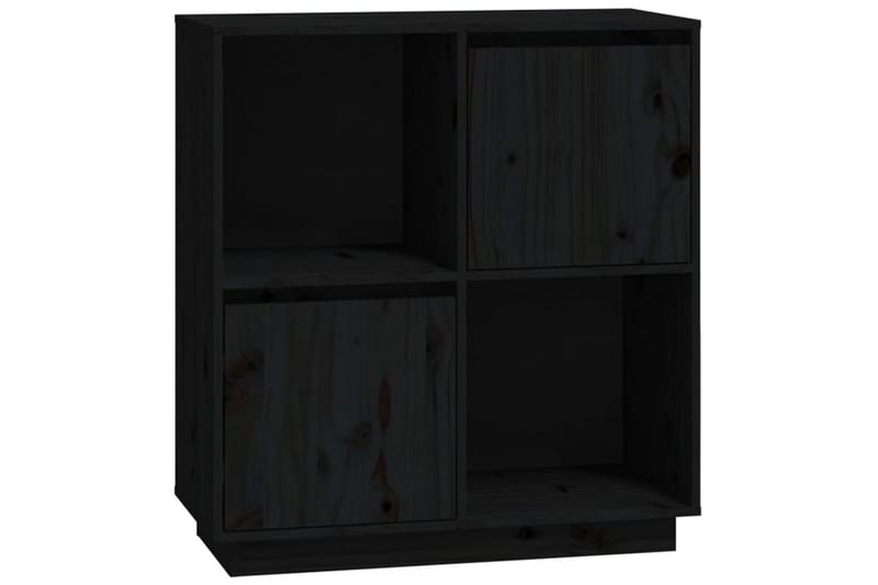 beBasic Skjenk svart 74x35x80 cm heltre furu - Svart - Oppbevaring - Oppbevaringsmøbler - Sideboard & skjenker