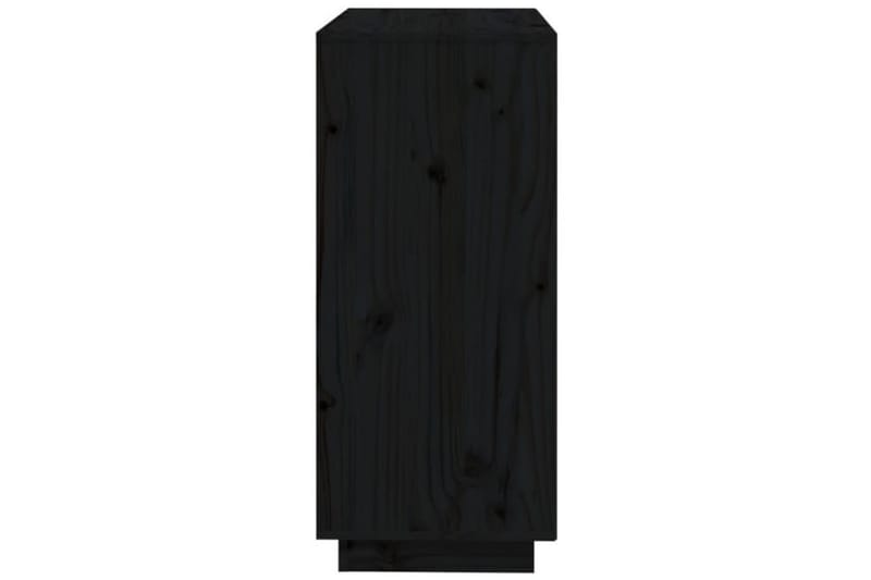 beBasic Skjenk svart 74x35x80 cm heltre furu - Svart - Oppbevaring - Oppbevaringsmøbler - Sideboard & skjenker