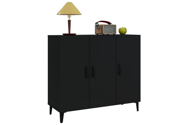 beBasic Skjenk svart 90x34x80 cm konstruert tre - Svart - Oppbevaring - Oppbevaringsmøbler - Sideboard & skjenker