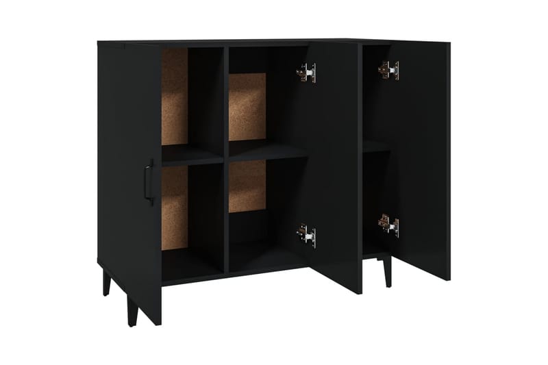 beBasic Skjenk svart 90x34x80 cm konstruert tre - Svart - Oppbevaring - Oppbevaringsmøbler - Sideboard & skjenker