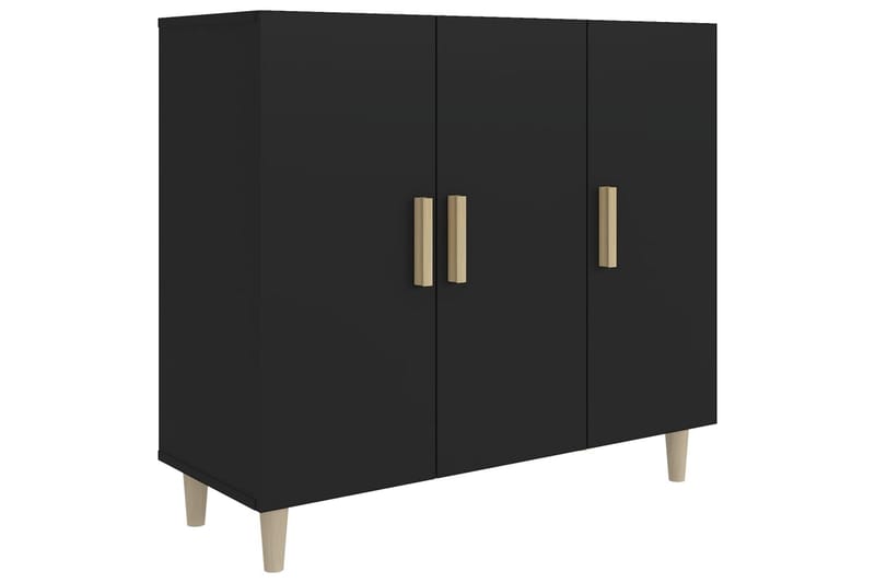 beBasic Skjenk svart 90x34x80 cm konstruert tre - Svart - Oppbevaring - Oppbevaringsmøbler - Sideboard & skjenker