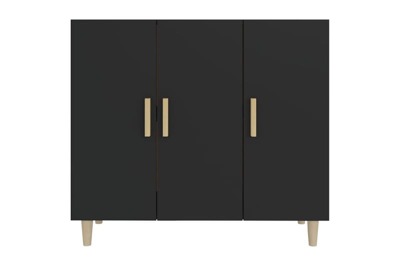 beBasic Skjenk svart 90x34x80 cm konstruert tre - Svart - Oppbevaring - Oppbevaringsmøbler - Sideboard & skjenker