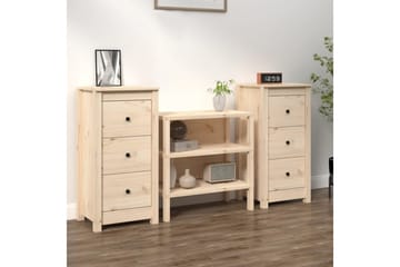 beBasic Skjenker 2 stk 40x35x80 cm heltre furu - Brun - Oppbevaring - Oppbevaringsmøbler - Sideboard & skjenker