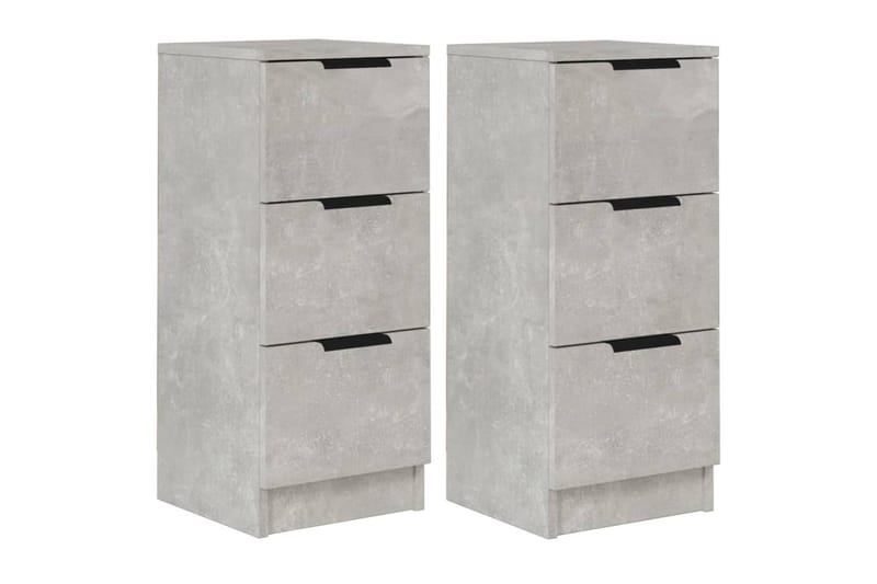 beBasic Skjenker 2 stk betonggrå 30x30x70 cm konstruert tre - GrÃ¥ - Oppbevaring - Oppbevaringsmøbler - Sideboard & skjenker