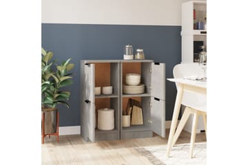 beBasic Skjenker 2 stk betonggrå 30x30x70 cm konstruert tre - GrÃ¥ - Oppbevaring - Oppbevaringsmøbler - Sideboard & skjenker