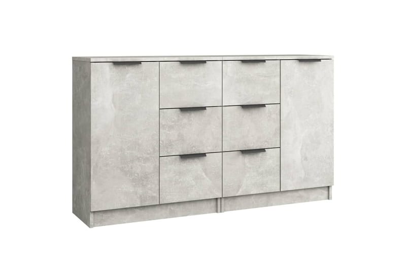 beBasic Skjenker 2 stk betonggrå 60x30x70 cm konstruert tre - GrÃ¥ - Sideboard & skjenker