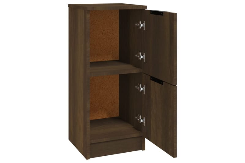 beBasic Skjenker 2 stk brun eik 30x30x70 cm konstruert tre - Brun - Oppbevaring - Oppbevaringsmøbler - Sideboard & skjenker