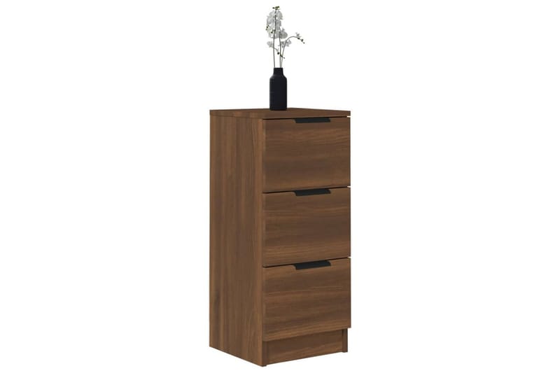beBasic Skjenker 2 stk brun eik 30x30x70 cm konstruert tre - Brun - Oppbevaring - Oppbevaringsmøbler - Sideboard & skjenker
