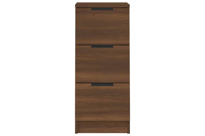 beBasic Skjenker 2 stk brun eik 30x30x70 cm konstruert tre - Brun - Oppbevaring - Oppbevaringsmøbler - Sideboard & skjenker