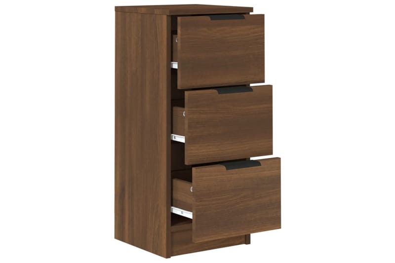 beBasic Skjenker 2 stk brun eik 30x30x70 cm konstruert tre - Brun - Oppbevaring - Oppbevaringsmøbler - Sideboard & skjenker