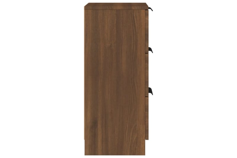 beBasic Skjenker 2 stk brun eik 30x30x70 cm konstruert tre - Brun - Oppbevaring - Oppbevaringsmøbler - Sideboard & skjenker