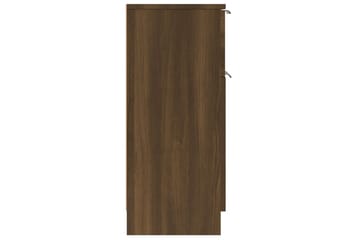 beBasic Skjenker 2 stk brun eik 30x30x70 cm konstruert tre - Brun - Oppbevaring - Oppbevaringsmøbler - Sideboard & skjenker