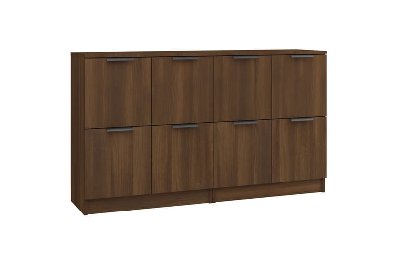 beBasic Skjenker 2 stk brun eik 60x30x70 cm konstruert tre - Brun - Oppbevaring - Oppbevaringsmøbler - Sideboard & skjenker