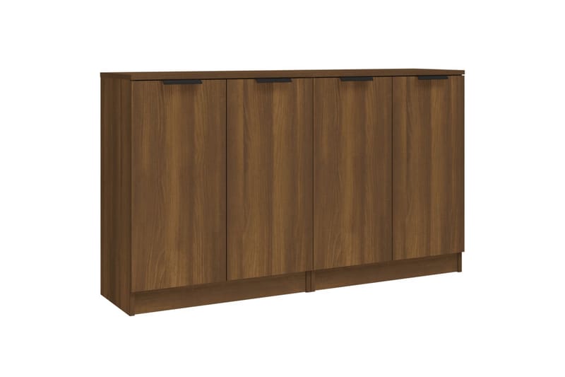 beBasic Skjenker 2 stk brun eik 60x30x70 cm konstruert tre - Brun - Oppbevaring - Oppbevaringsmøbler - Sideboard & skjenker