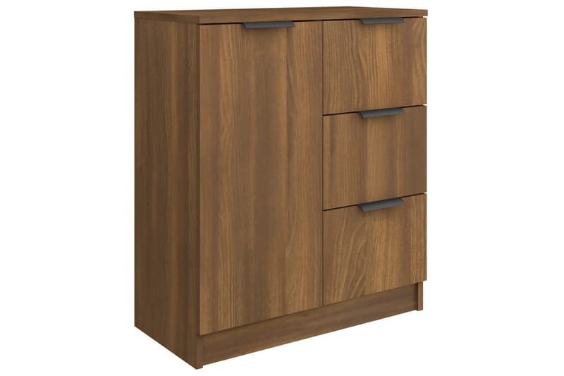 beBasic Skjenker 2 stk brun eik 60x30x70 cm konstruert tre - Brun - Oppbevaring - Oppbevaringsmøbler - Sideboard & skjenker
