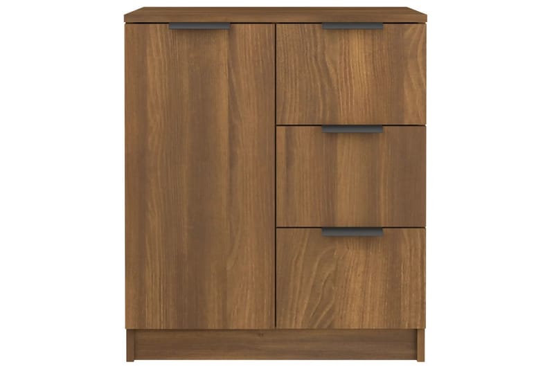 beBasic Skjenker 2 stk brun eik 60x30x70 cm konstruert tre - Brun - Oppbevaring - Oppbevaringsmøbler - Sideboard & skjenker