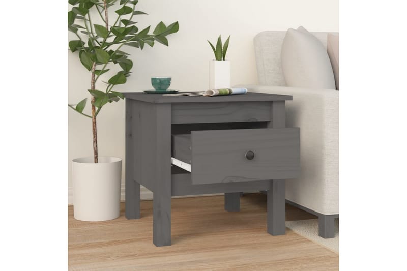 beBasic Skjenker 2 stk grå 40x40x39 cm heltre furu - GrÃ¥ - Oppbevaring - Oppbevaringsmøbler - Sideboard & skjenker