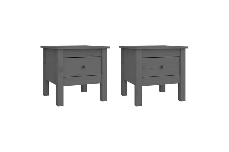 beBasic Skjenker 2 stk grå 40x40x39 cm heltre furu - GrÃ¥ - Oppbevaring - Oppbevaringsmøbler - Sideboard & skjenker