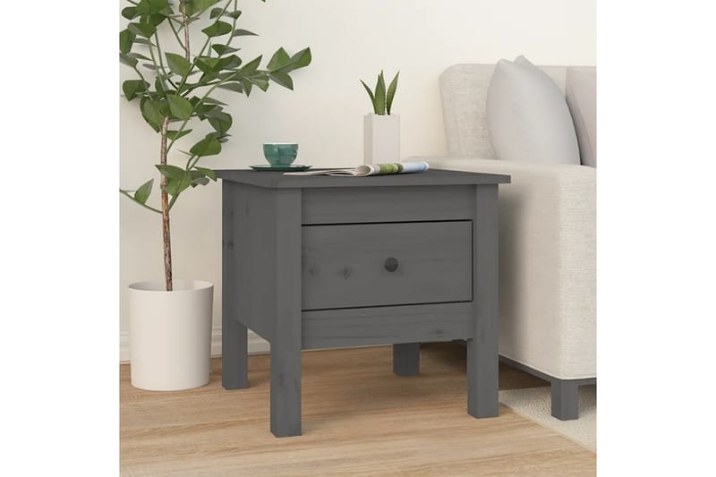beBasic Skjenker 2 stk grå 40x40x39 cm heltre furu - GrÃ¥ - Oppbevaring - Oppbevaringsmøbler - Sideboard & skjenker