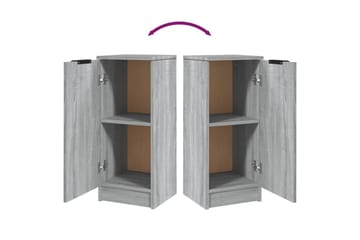 beBasic Skjenker 2 stk grå sonoma 30x30x70 cm konstruert tre - GrÃ¥ - Oppbevaring - Oppbevaringsmøbler - Sideboard & skjenker