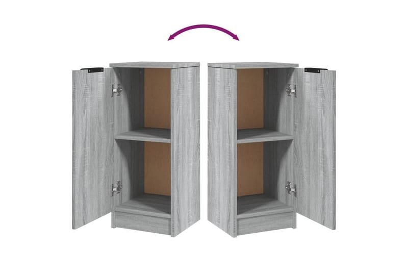 beBasic Skjenker 2 stk grå sonoma 30x30x70 cm konstruert tre - GrÃ¥ - Oppbevaring - Oppbevaringsmøbler - Sideboard & skjenker