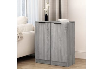 beBasic Skjenker 2 stk grå sonoma 30x30x70 cm konstruert tre - GrÃ¥ - Oppbevaring - Oppbevaringsmøbler - Sideboard & skjenker