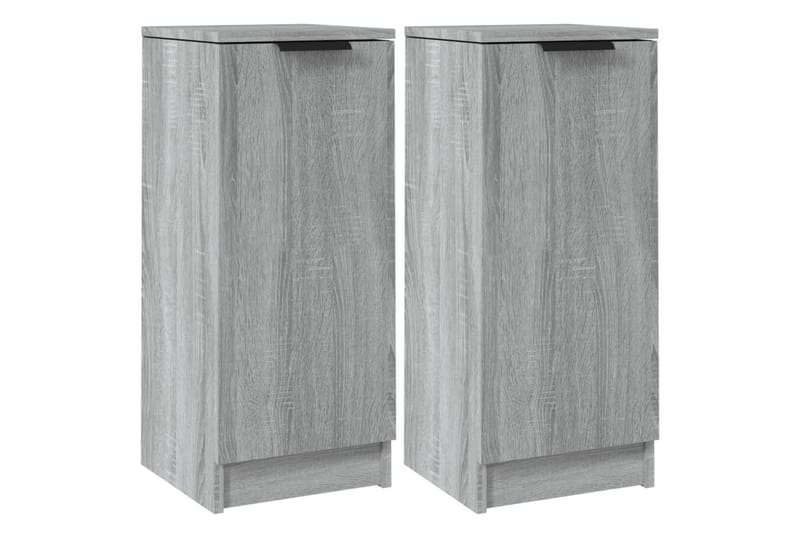 beBasic Skjenker 2 stk grå sonoma 30x30x70 cm konstruert tre - GrÃ¥ - Oppbevaring - Oppbevaringsmøbler - Sideboard & skjenker