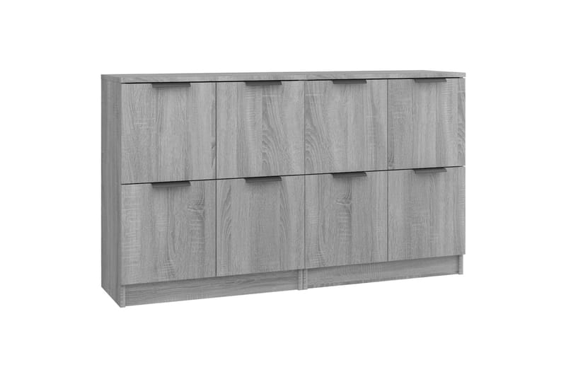 beBasic Skjenker 2 stk grå sonoma 60x30x70 cm konstruert tre - GrÃ¥ - Sideboard & skjenker