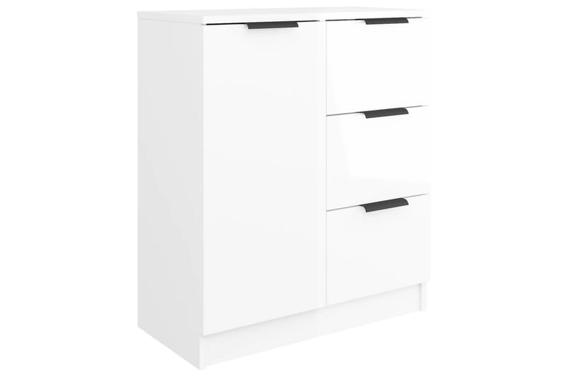 beBasic Skjenker 2 stk høyglans hvit 60x30x70 cm konstruert tre - Hvit - Sideboard & skjenker