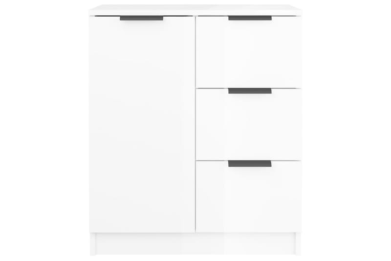 beBasic Skjenker 2 stk høyglans hvit 60x30x70 cm konstruert tre - Hvit - Sideboard & skjenker