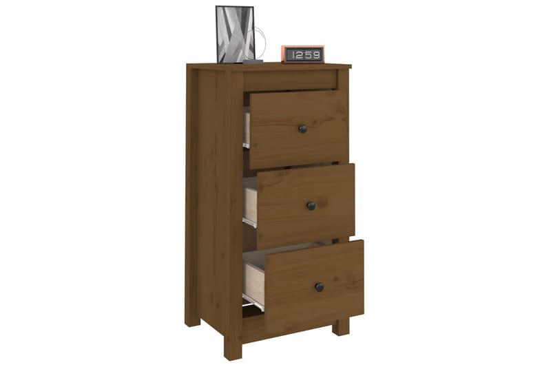 beBasic Skjenker 2 stk honningbrun 40x35x80 heltre furu - Brun - Oppbevaring - Oppbevaringsmøbler - Sideboard & skjenker