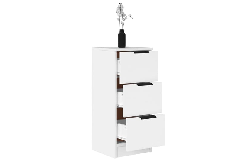 beBasic Skjenker 2 stk hvit 30x30x70 cm konstruert tre - Hvit - Oppbevaring - Oppbevaringsmøbler - Sideboard & skjenker