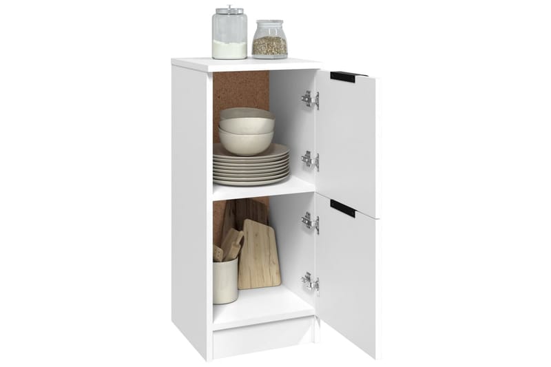 beBasic Skjenker 2 stk hvit 30x30x70 cm konstruert tre - Hvit - Oppbevaring - Oppbevaringsmøbler - Sideboard & skjenker