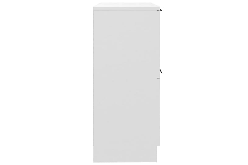 beBasic Skjenker 2 stk hvit 30x30x70 cm konstruert tre - Hvit - Oppbevaring - Oppbevaringsmøbler - Sideboard & skjenker