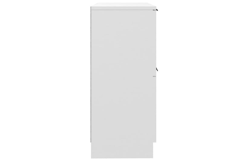 beBasic Skjenker 2 stk hvit 30x30x70 cm konstruert tre - Hvit - Sideboard & skjenker