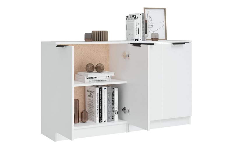 beBasic Skjenker 2 stk hvit 60x30x70 cm konstruert tre - Hvit - Oppbevaring - Oppbevaringsmøbler - Sideboard & skjenker